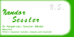 nandor sessler business card
