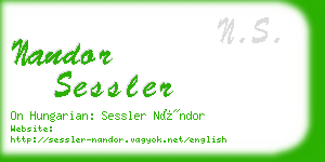 nandor sessler business card